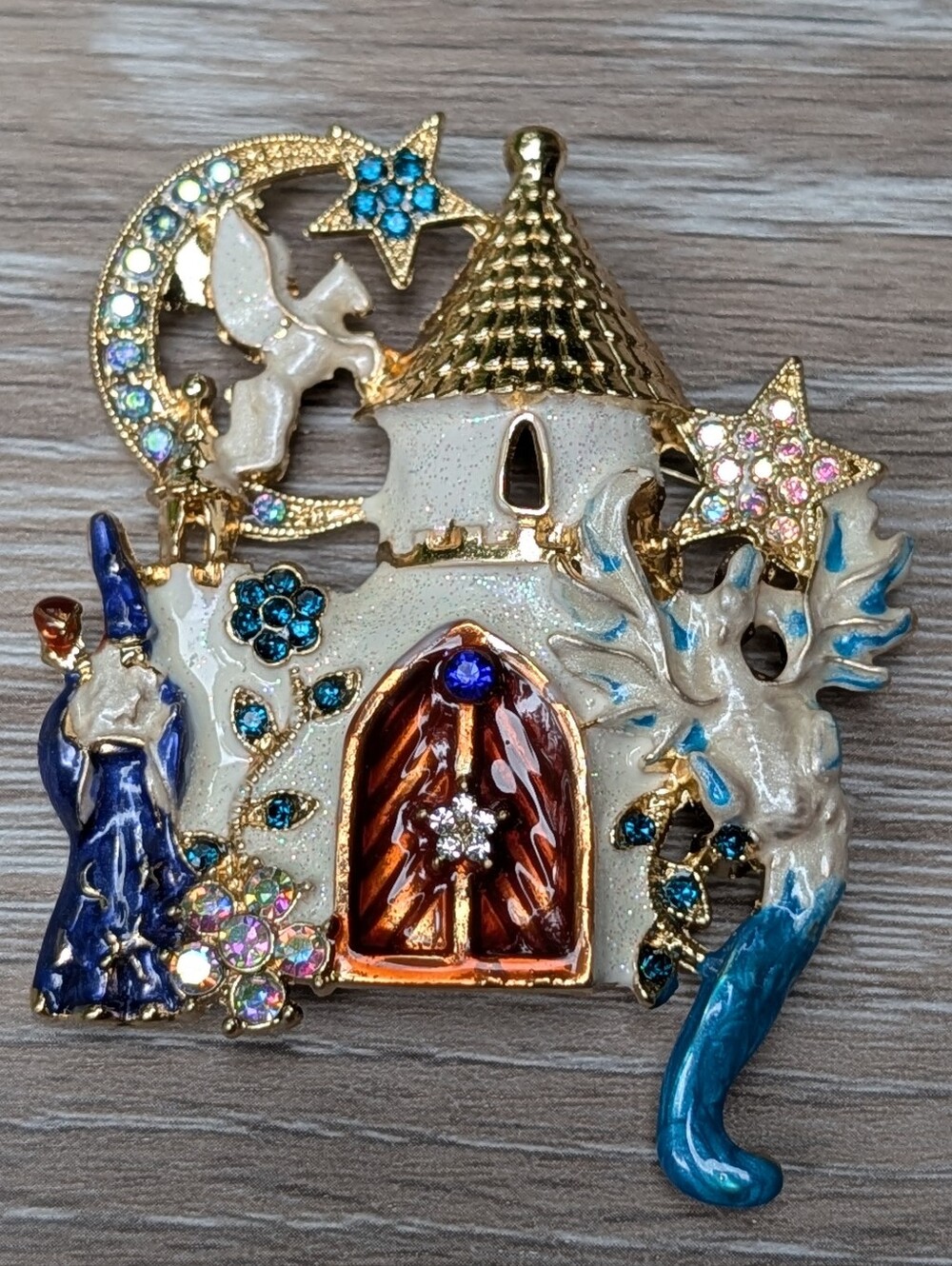 Whimsical Fantasy Themed Castle Brooch